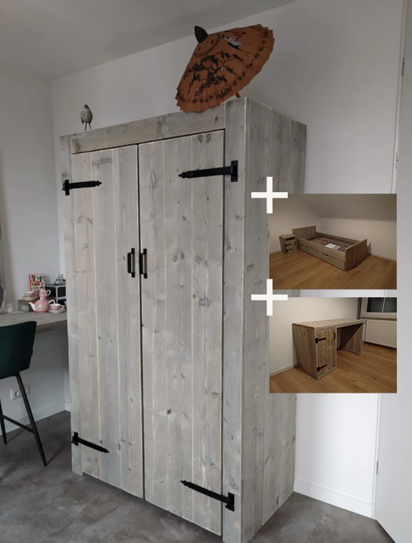 steigerhouten meubelset